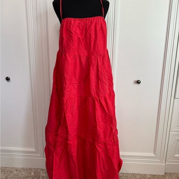 Anthropologie Charlie Holiday Red Jenna Maxi Dress Size large - Picture 4 of 6